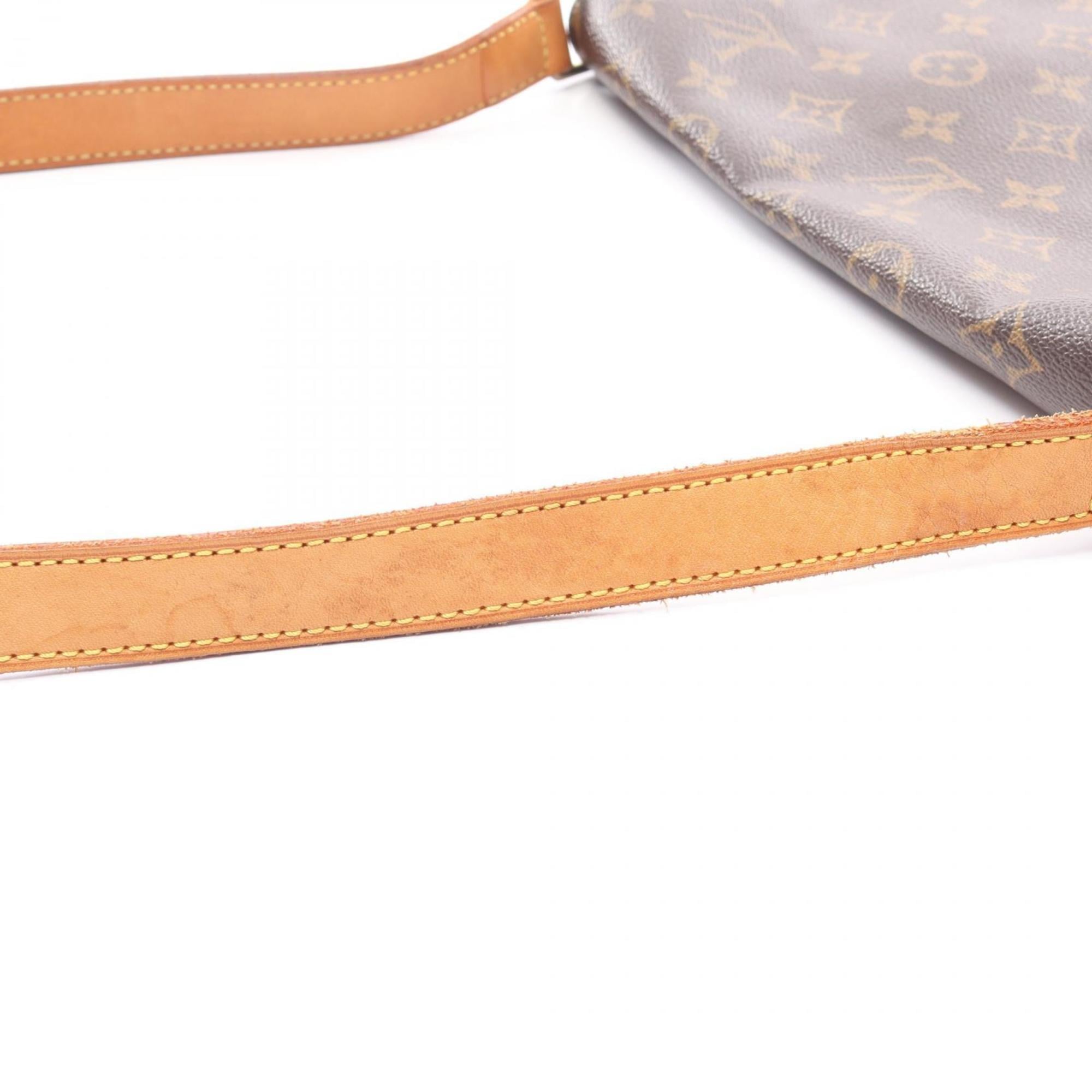 Louis Vuitton Brown Coated Canvas Leather Handbag Shoulder Bag