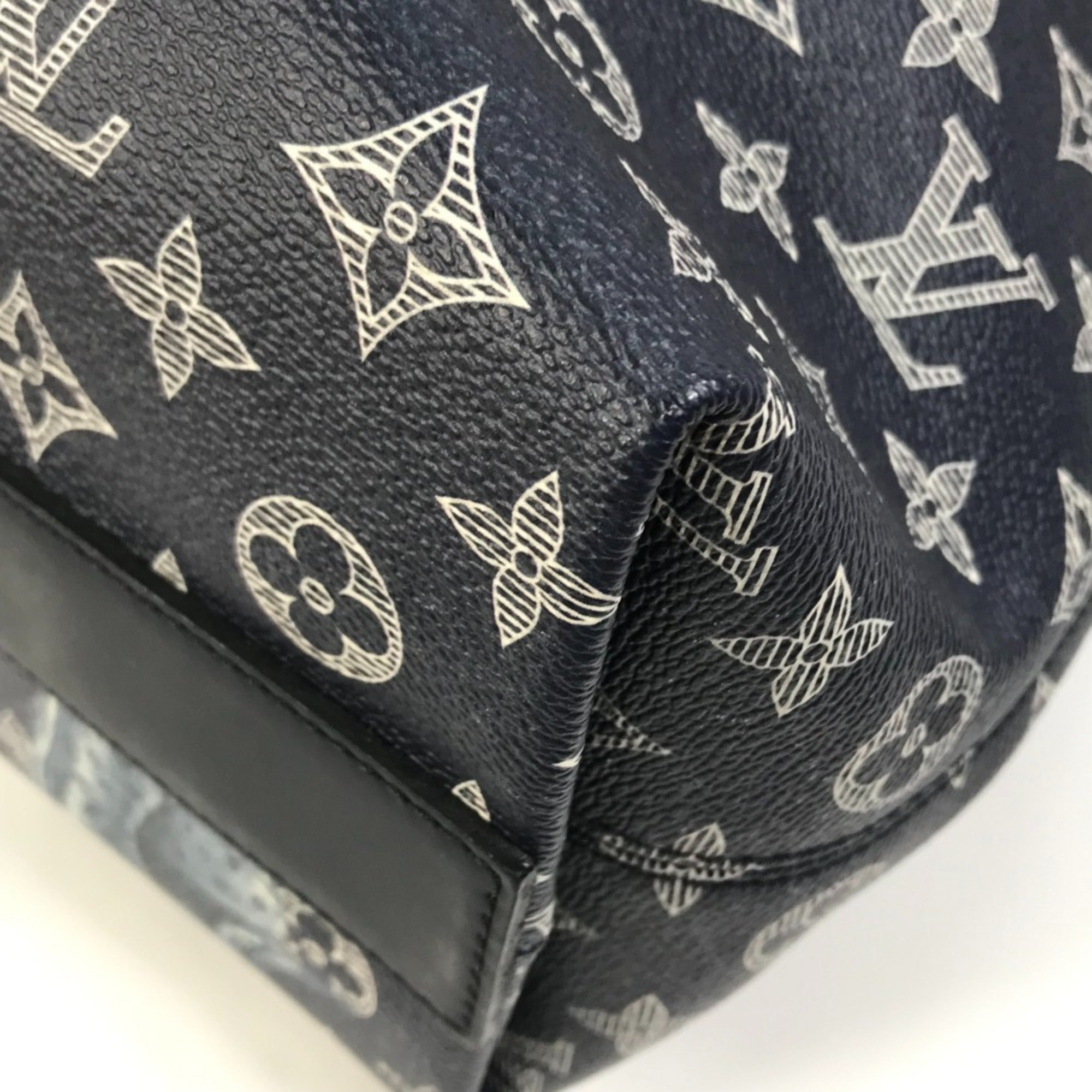 Louis Vuitton Monogram Savane Navy Shoulder Bag Tote Bag