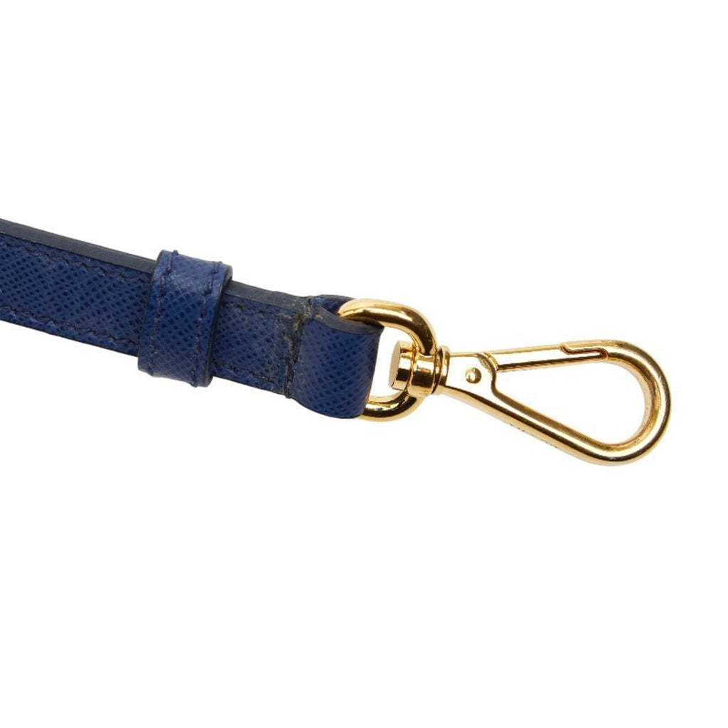 Prada Blue Leather Handbag Shoulder Bag