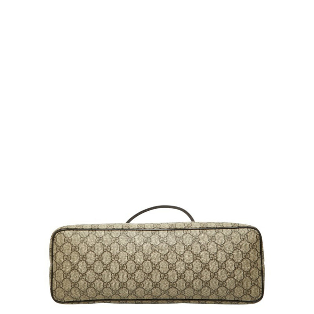 Gucci Beige Brown Pvc Leather Handbag Tote Bag (Pre-Owned)