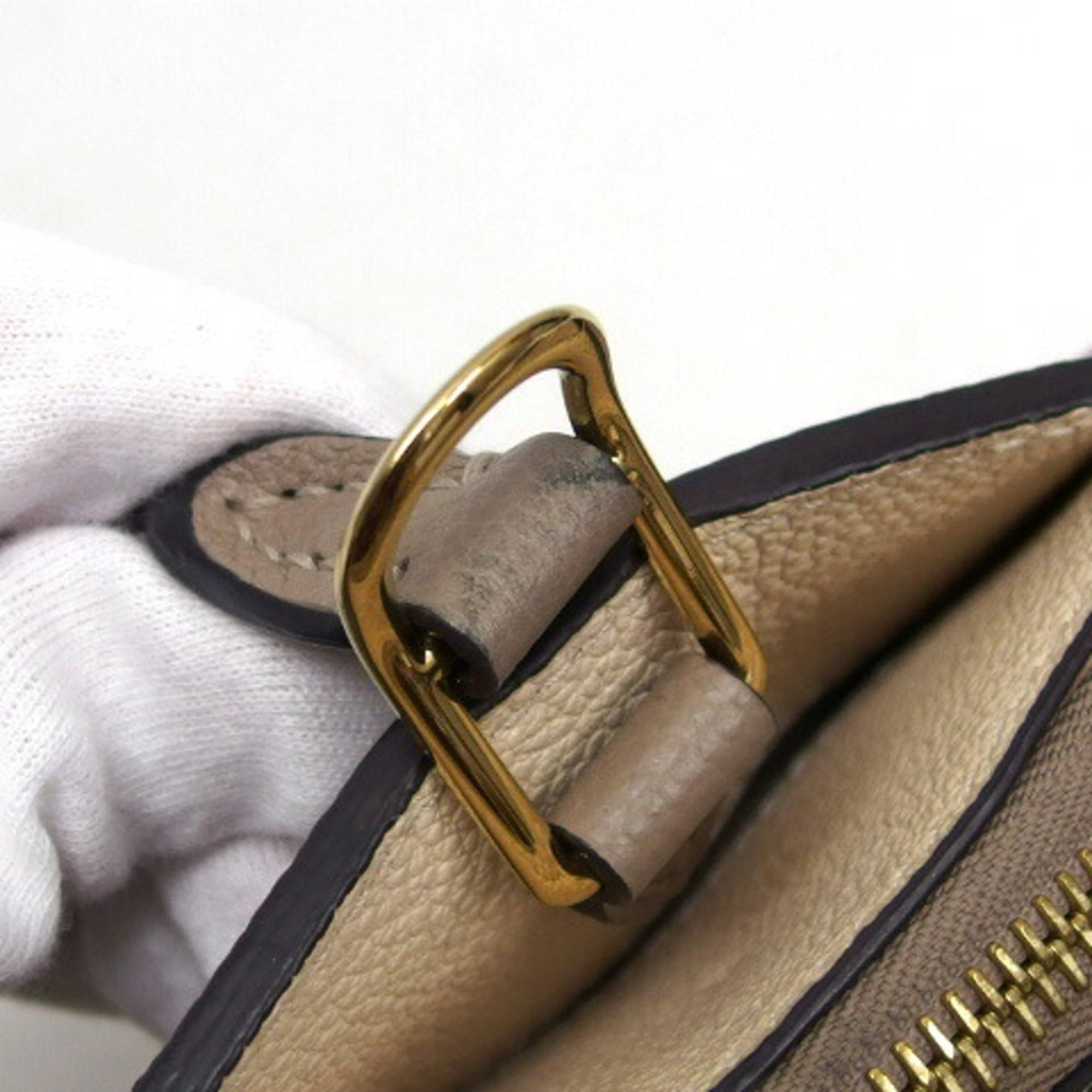 Louis Vuitton Gray Beige Grayish Monogram Empreinte Leather Handbag Shoulder Bag Tote Bag