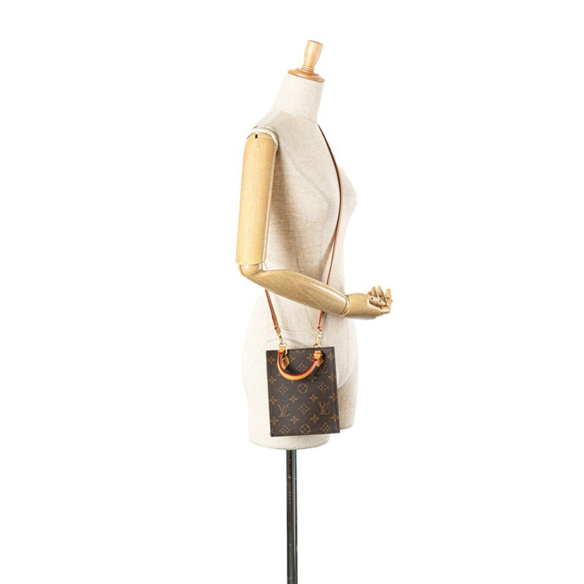 Louis Vuitton Brown Pvc Leather Handbag Shoulder Bag