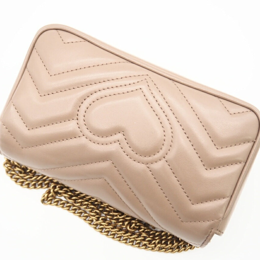 Gucci Beige Leather Shoulder Bag (Pre-Owned)