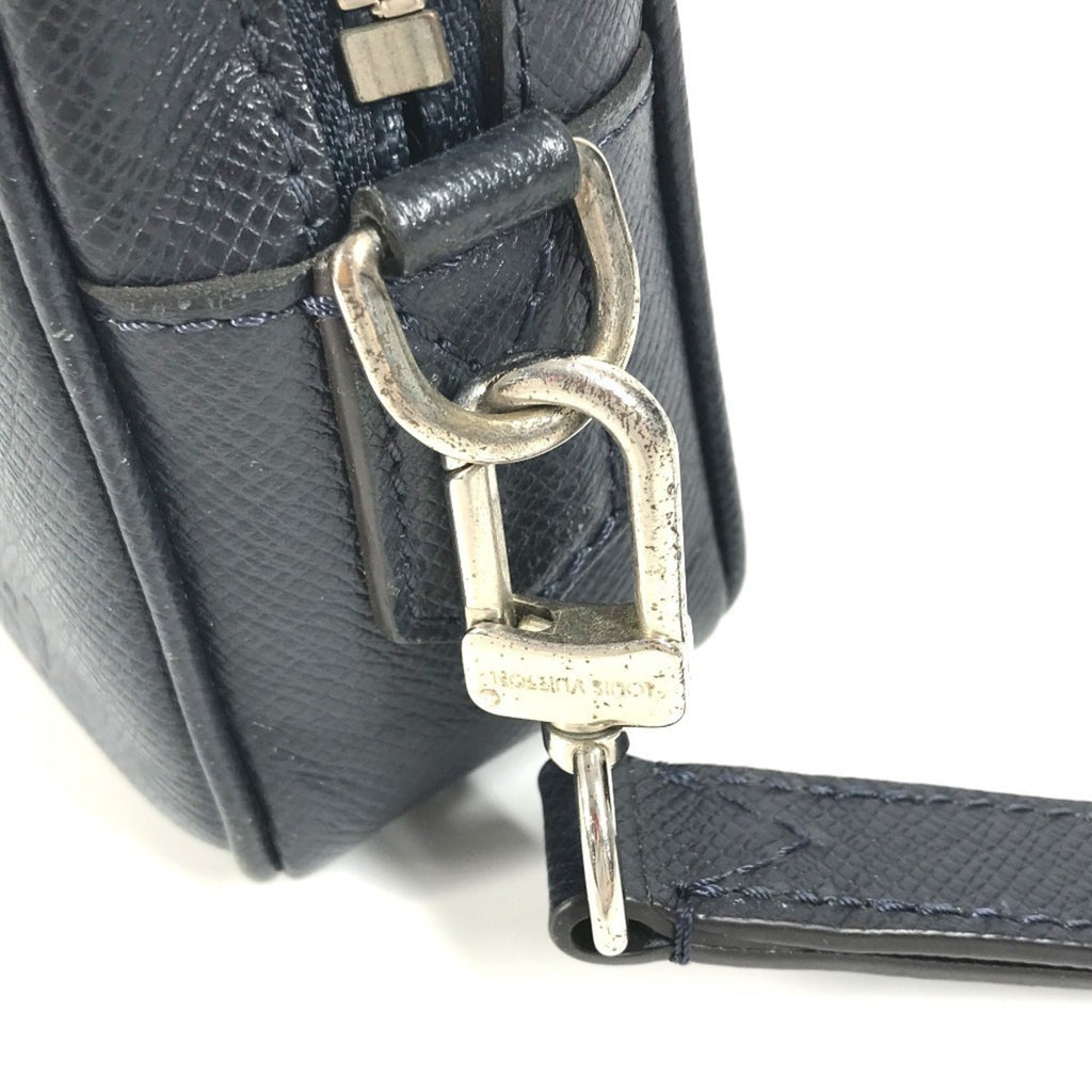 Louis Vuitton Navy Navy Blue Taiga Leather Clutch Bag Pochette Pouch