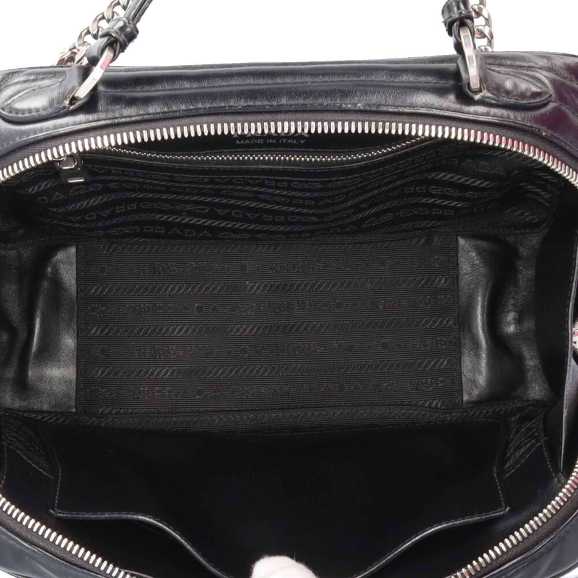 Prada Black Leather Shoulder Bag