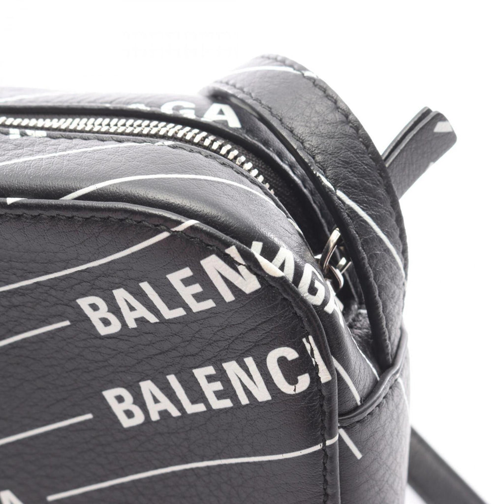 Balenciaga Black White Leather Shoulder