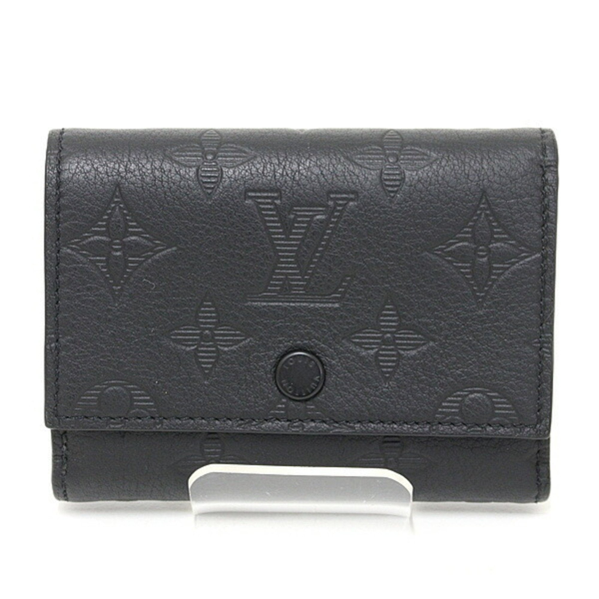 Louis Vuitton Monogram Shadow Black Monogram Shadow Wallet (Tri-Fold)