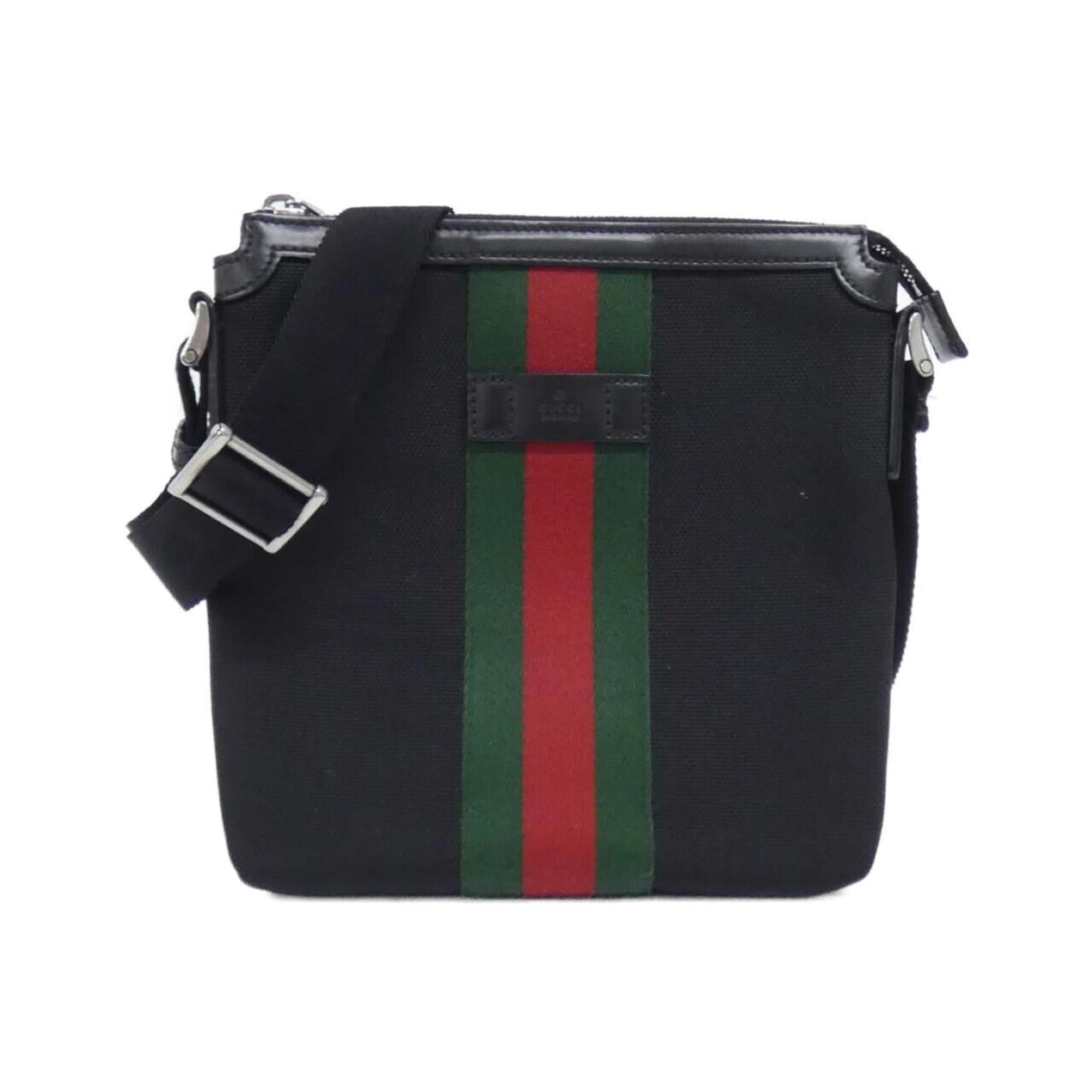 Gucci Black Canvas Shoulder Bag (Pre-Owned)