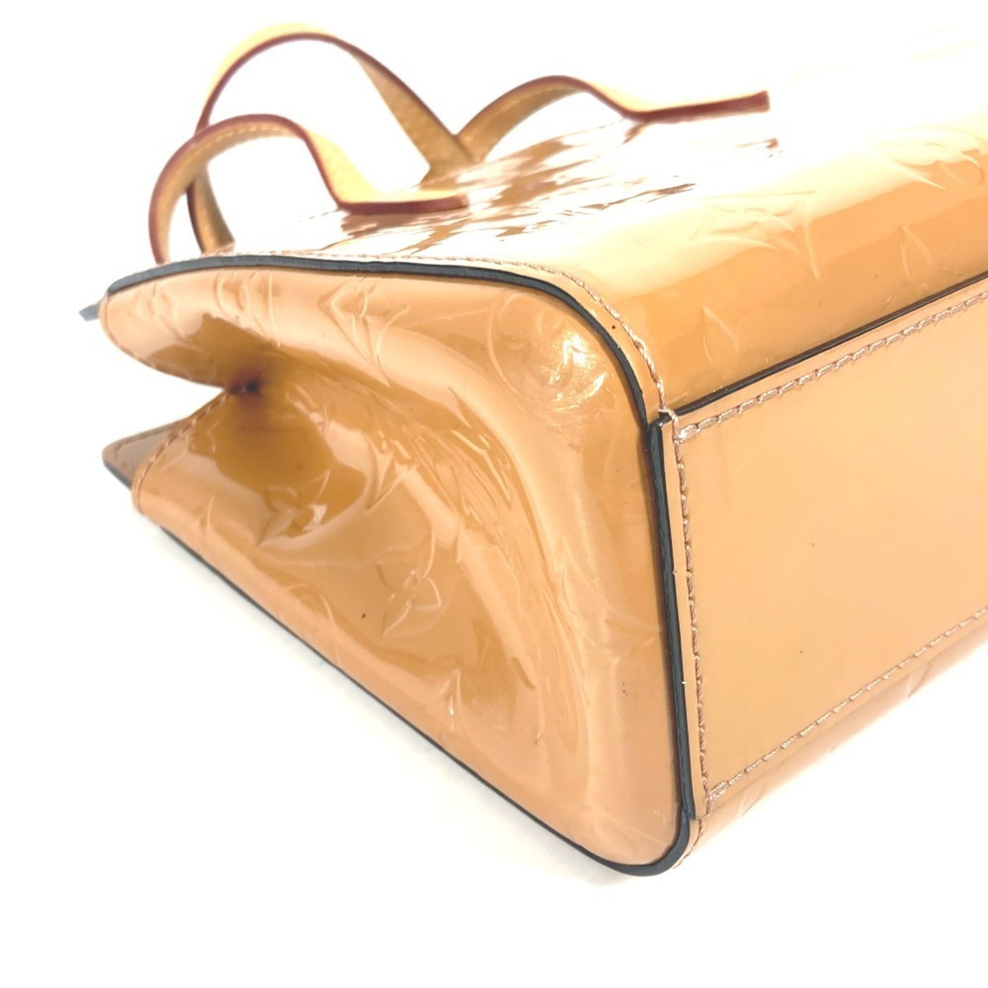 Louis Vuitton Monogram Vernis Beige Rose Velours Monogram Vernis Handbag Tote Bag