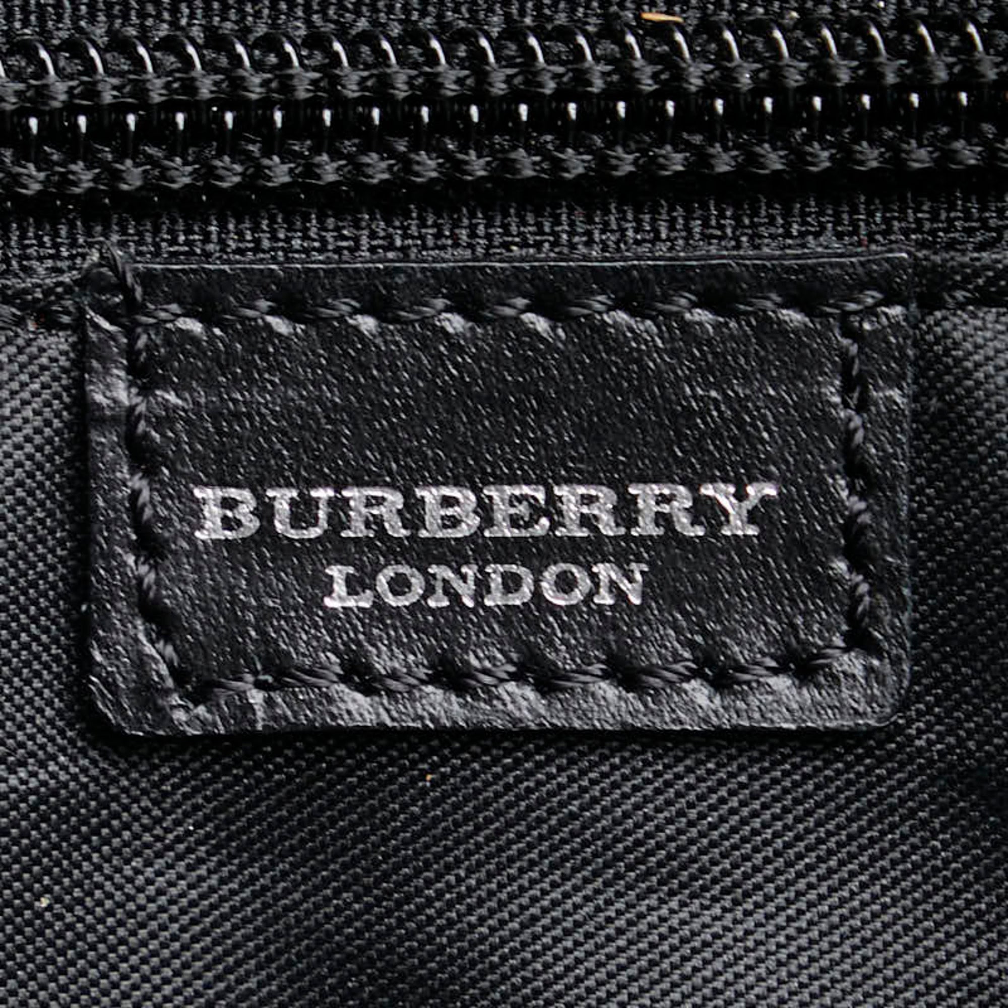 Burberry Beige Black Nylon Canvas Shoulder Bag Tote Bag