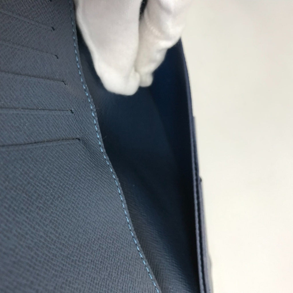 Louis Vuitton Taiga Blue Ocean Taiga Leather Long Wallet
