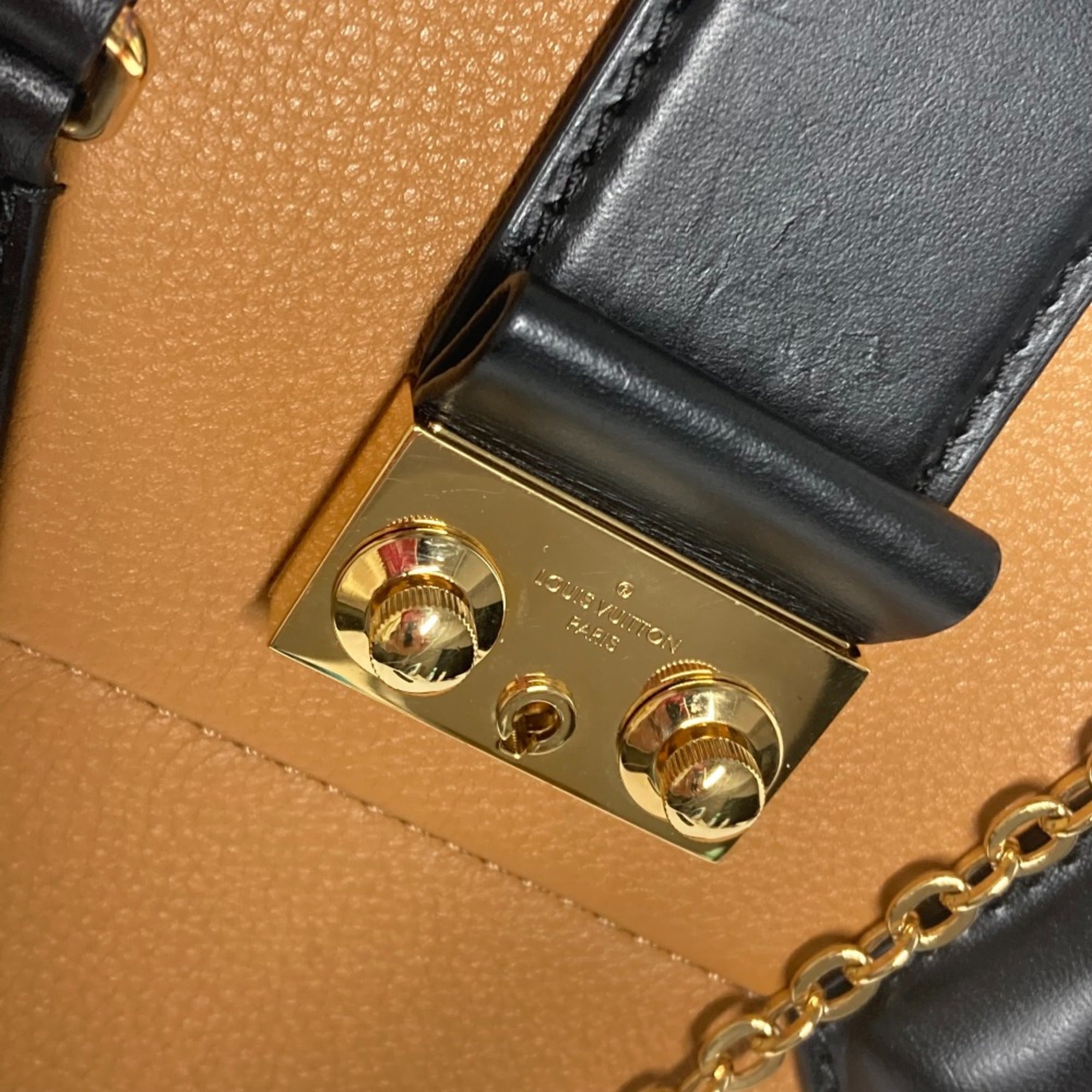Louis Vuitton Beige Leather Handbag