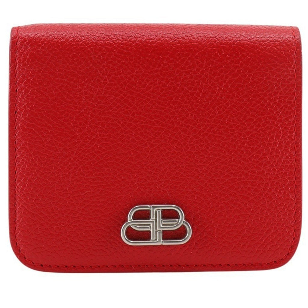 Balenciaga Red Color Leather Wallet (Bi-Fold)