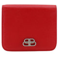 Balenciaga Red Color Leather Wallet (Bi-Fold)