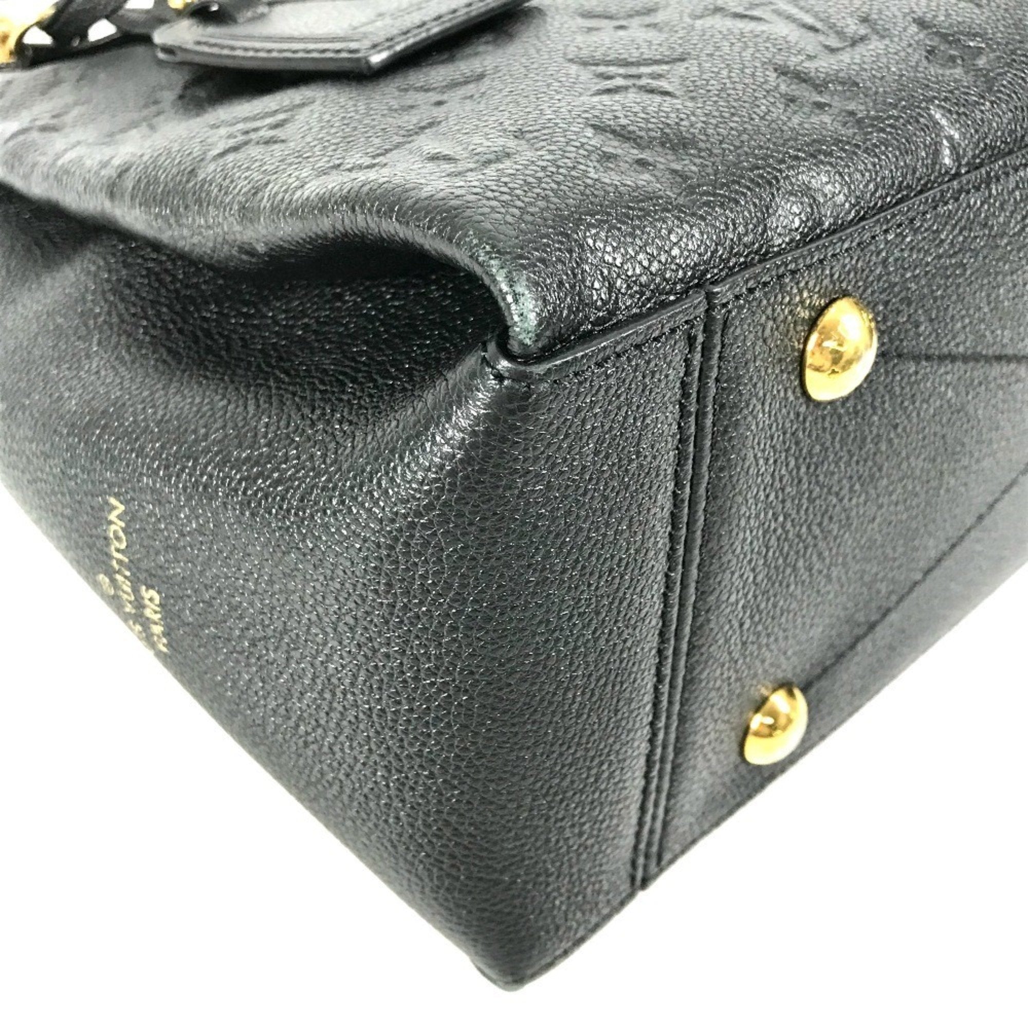 Louis Vuitton Black Noir Monogram Empreinte Shoulder Bag Tote Bag