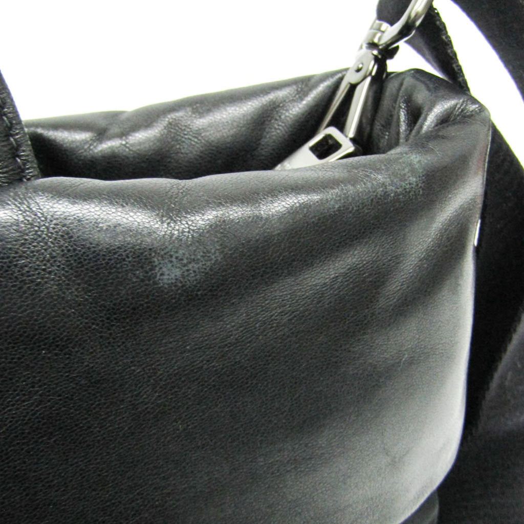 Prada Convertible Double Tote Nappa Leather And Tessuto Black Nylon Handbag
