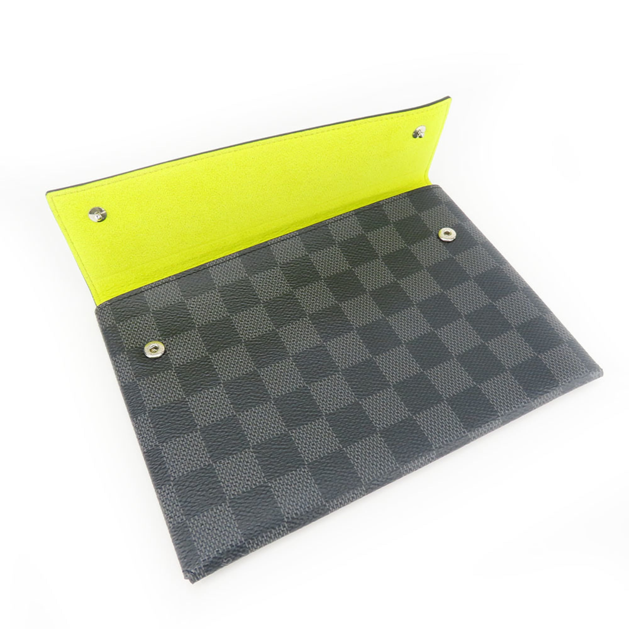 Louis Vuitton Damier Graphite Black Gray Damier Graphite Clutch Bag