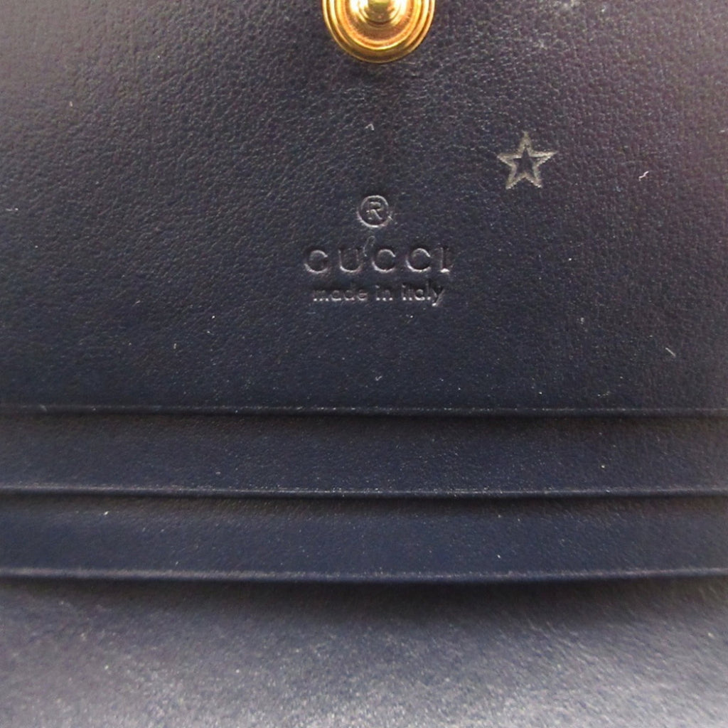 Gucci Beige Black Canvas Leather Wallet (Bi-Fold) (Pre-Owned)