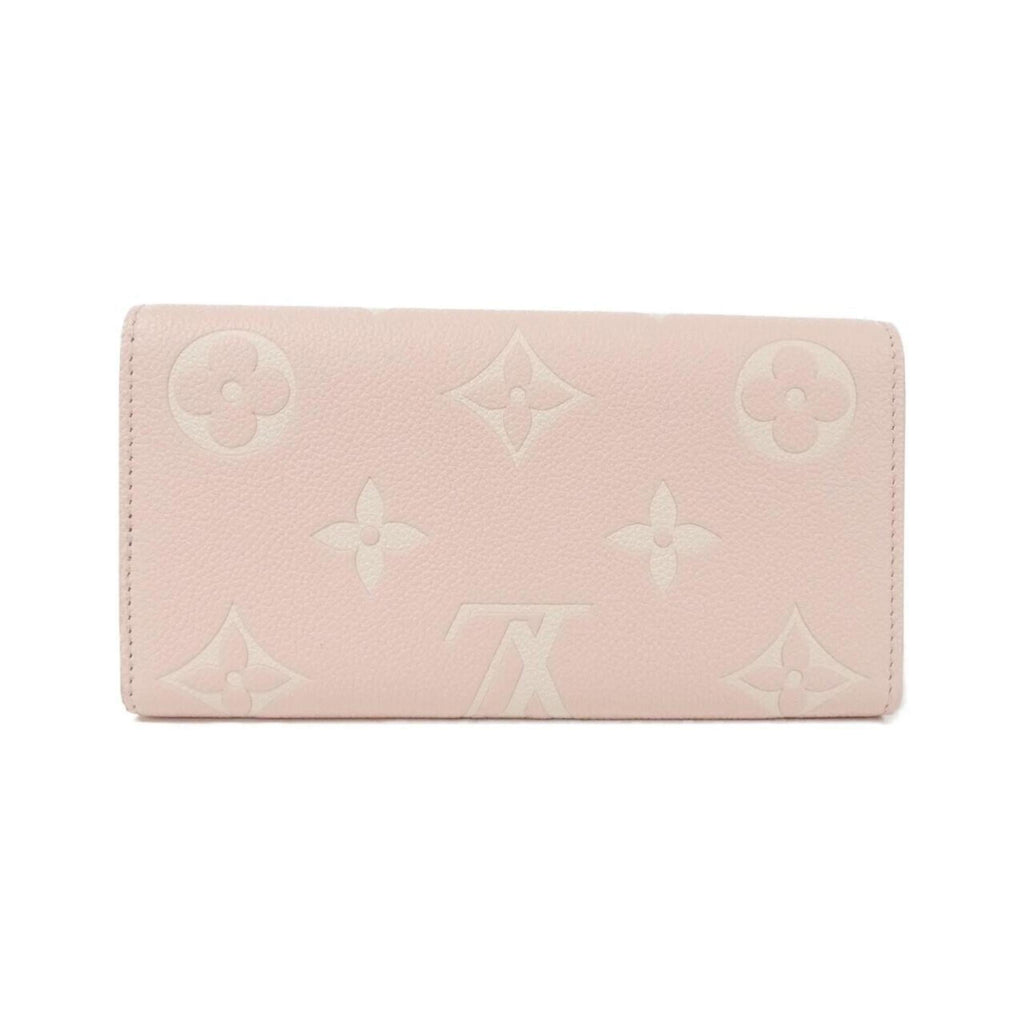 Louis Vuitton Monogram Empreinte Blanc Rose Leather Long Wallet