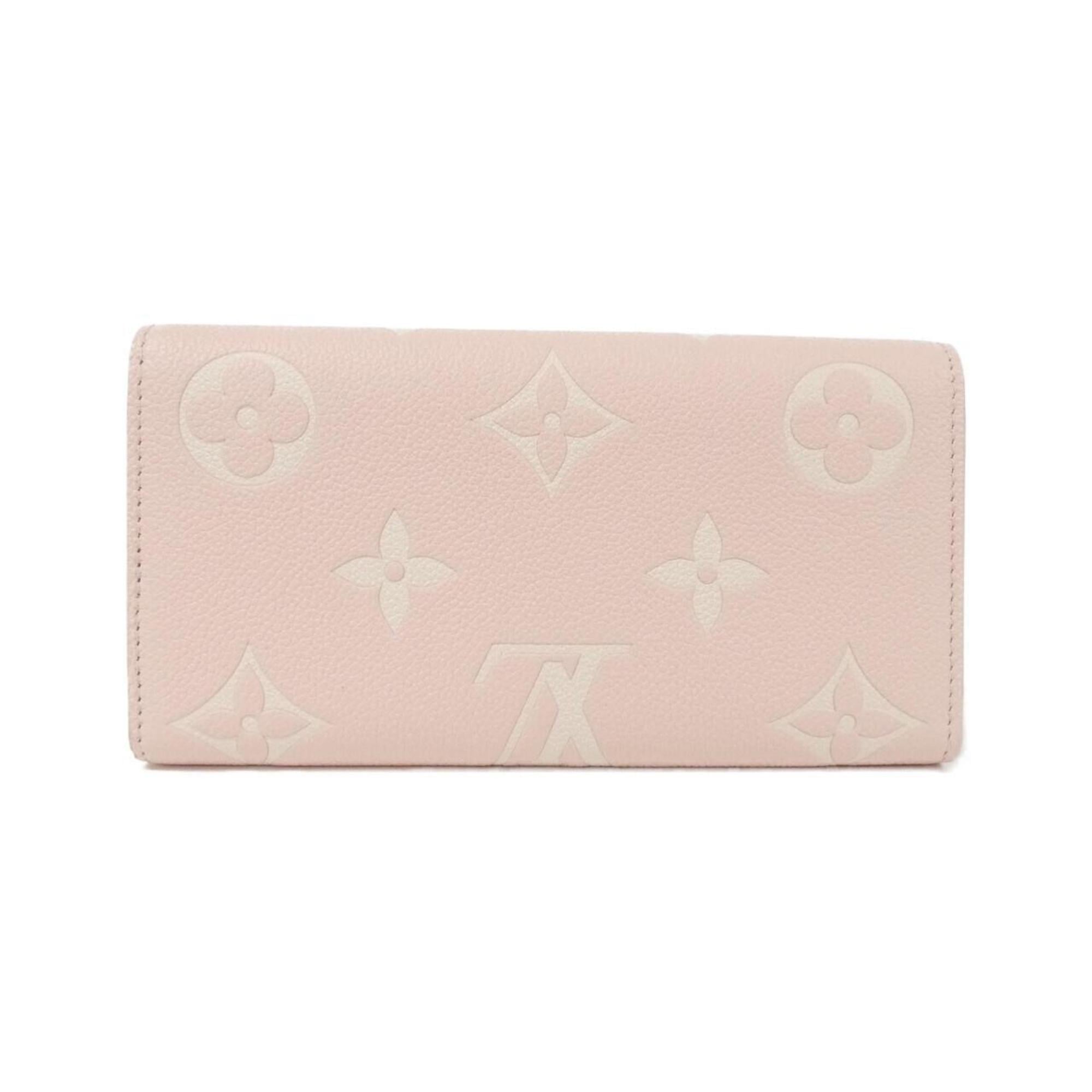 Louis Vuitton Monogram Empreinte Blanc Rose Leather Long Wallet