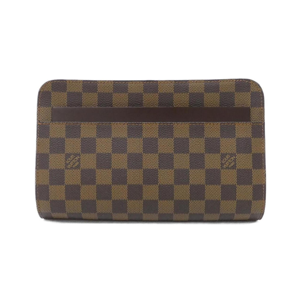 Louis Vuitton Brown Coated Canvas Clutch Bag