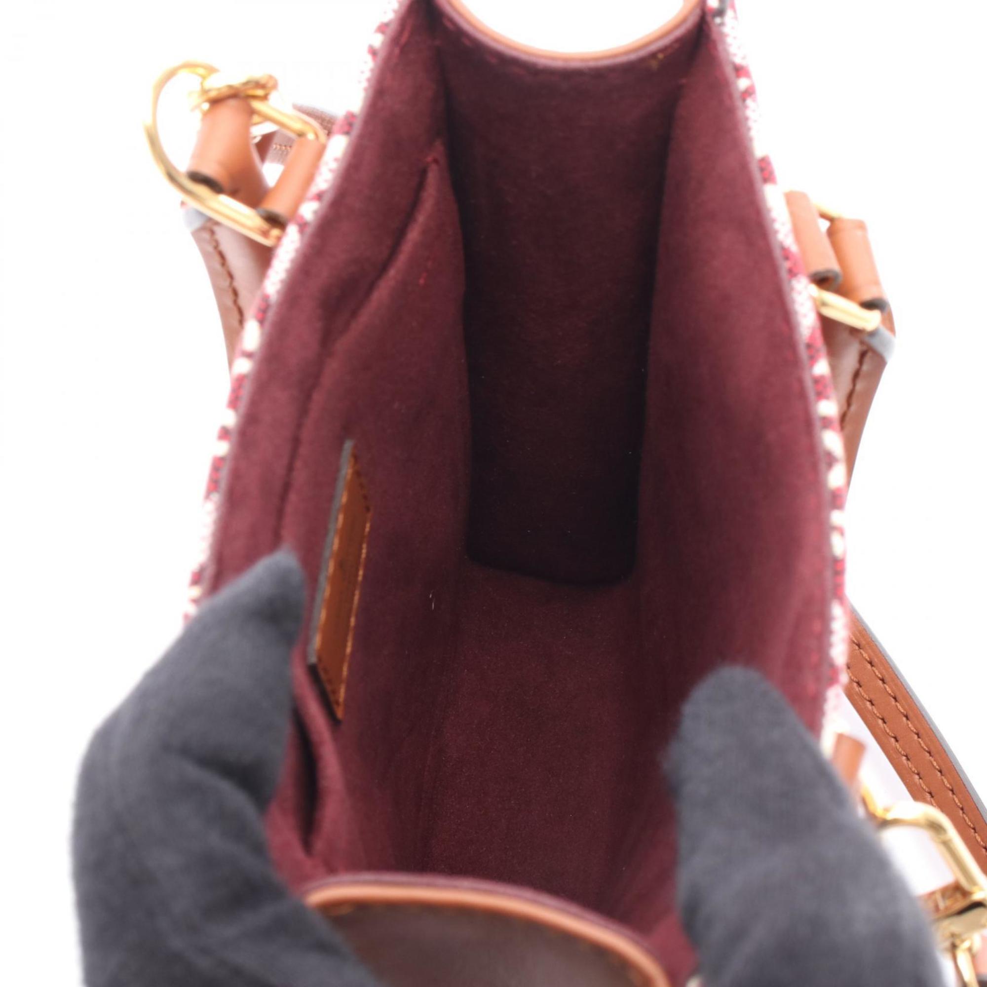 Louis Vuitton Bordeaux Brown Canvas Leather Handbag