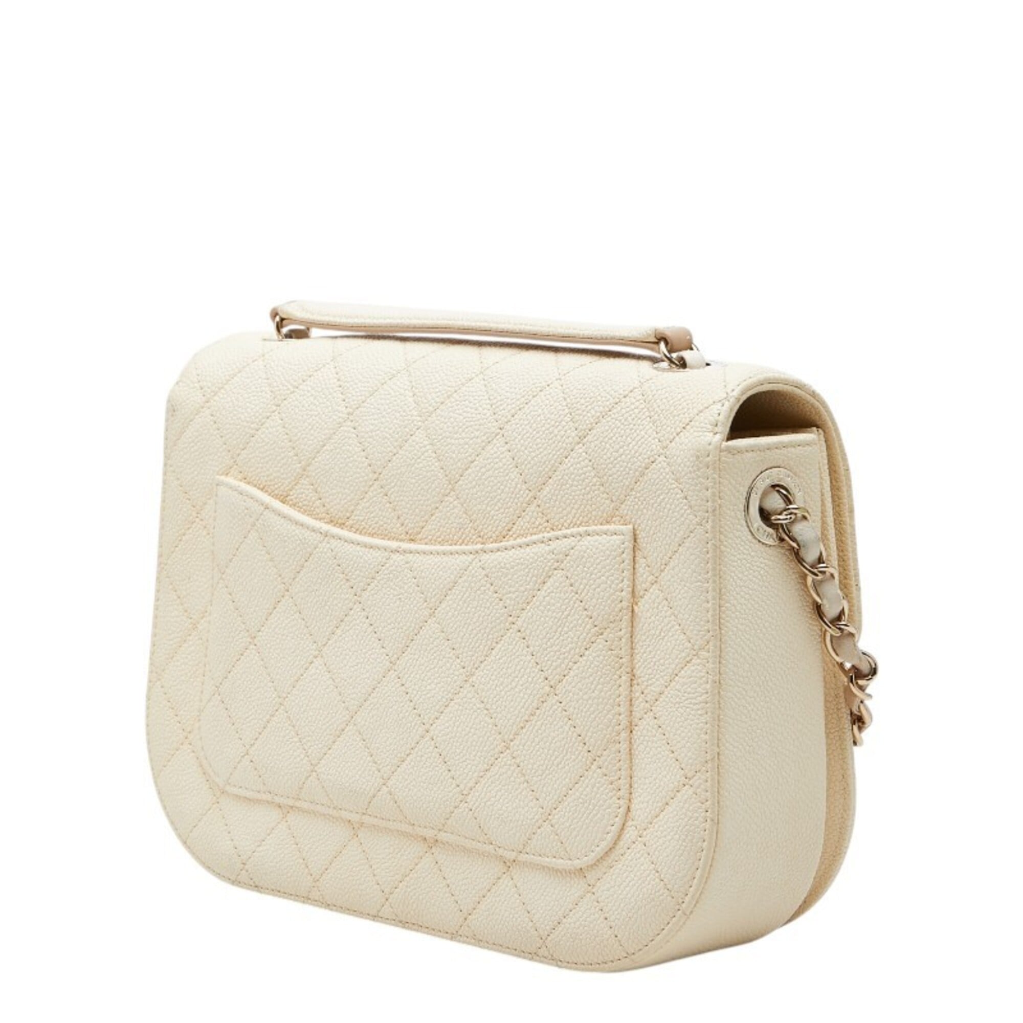 Chanel Beige Grained Calfskin Shopping Bag