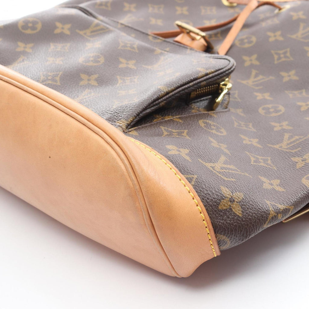 Louis Vuitton Brown Coated Canvas Leather Backpack Handbag