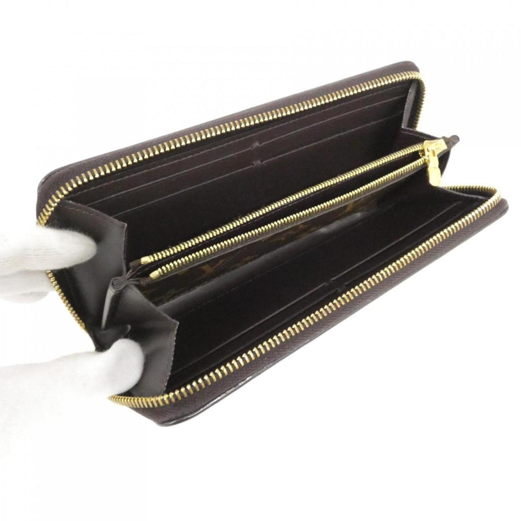 Louis Vuitton Dark Brown Magenta Pink Leather Long Wallet