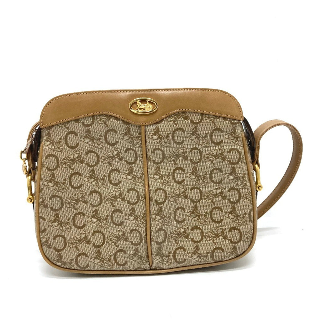 Celine Macadam Beige Pvc Leather Shoulder Bag