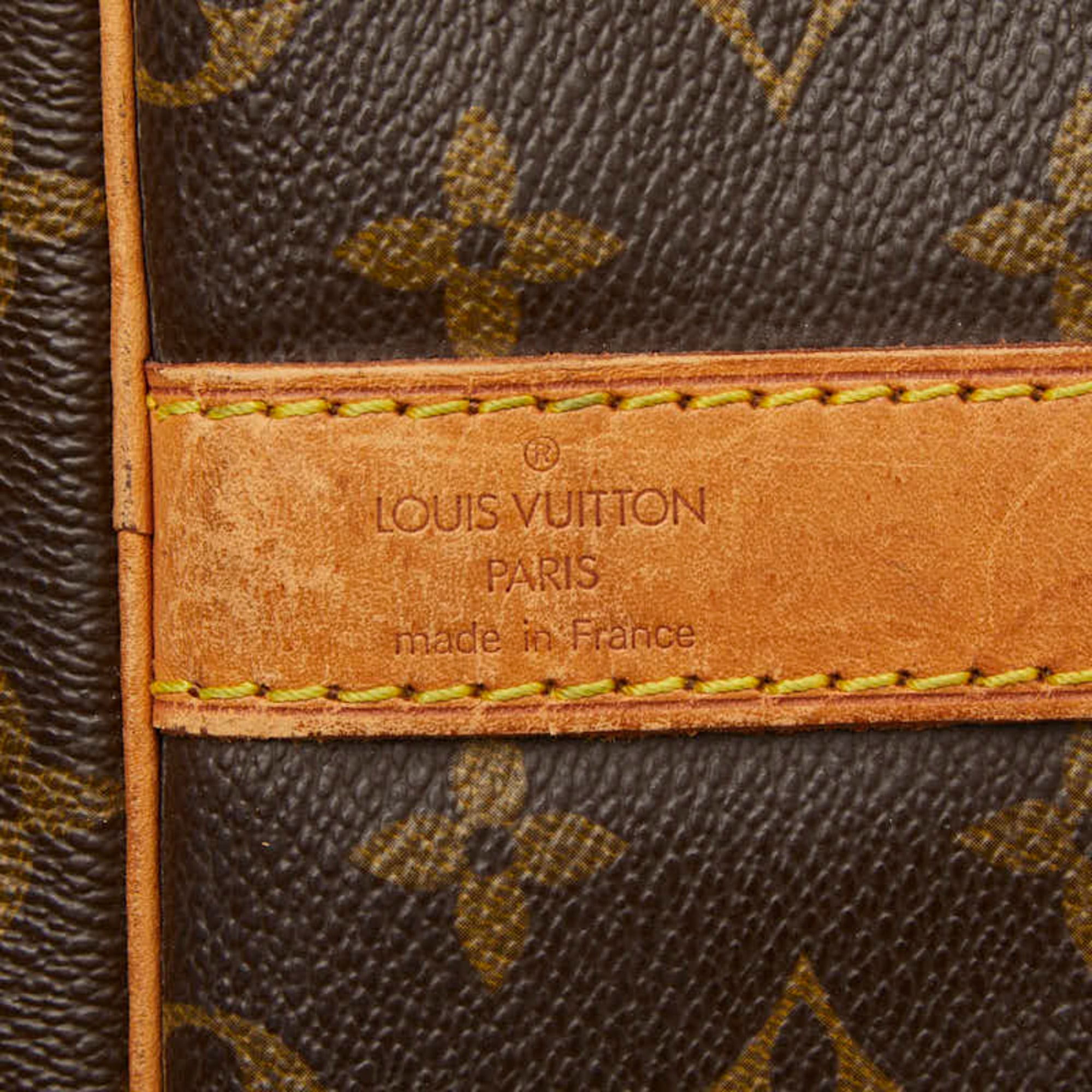 Louis Vuitton Brown Pvc Leather Boston Bag Shoulder Bag