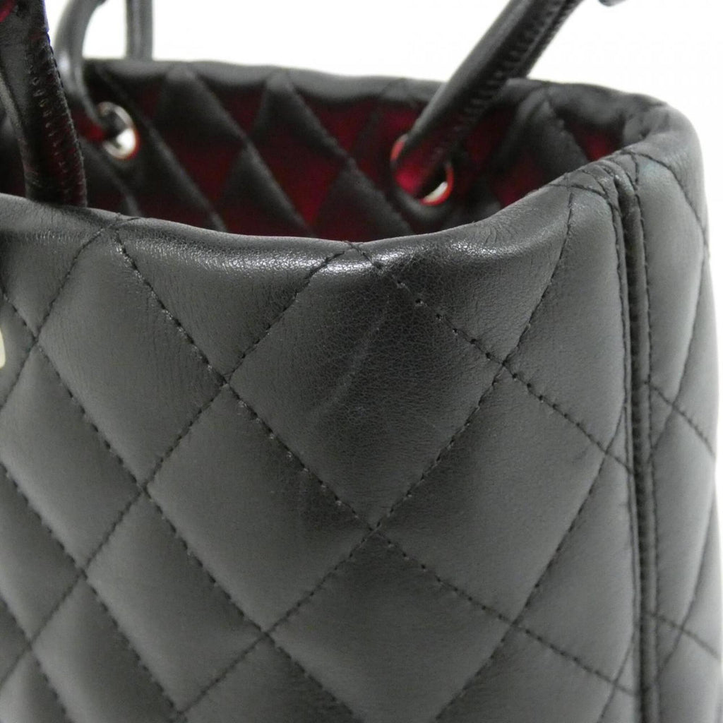 Chanel Ligne Cambon Black Leather Handbag