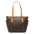 Louis Vuitton Brown Pvc Leather Shoulder Bag Tote Bag