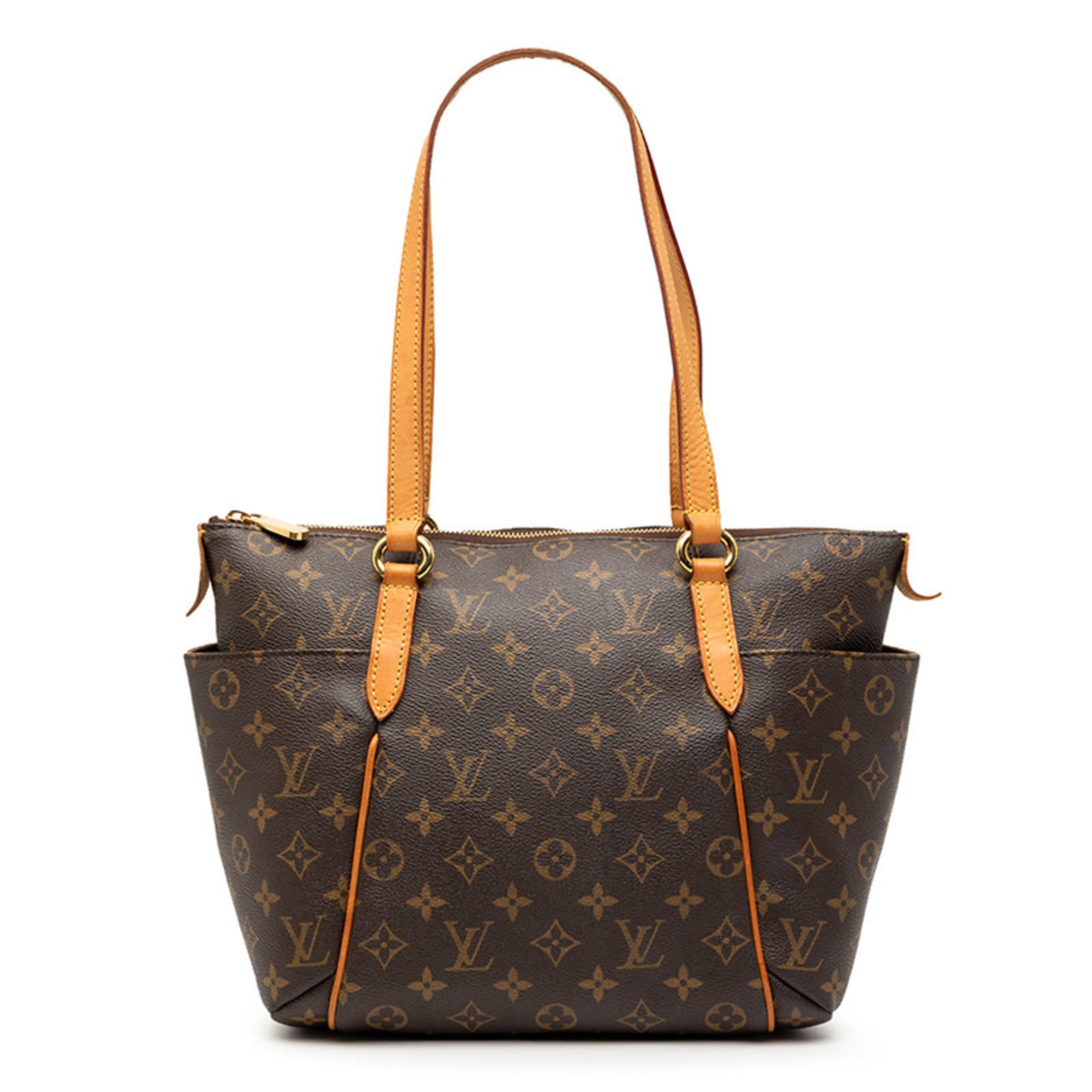 Louis Vuitton Brown Pvc Leather Shoulder Bag Tote Bag