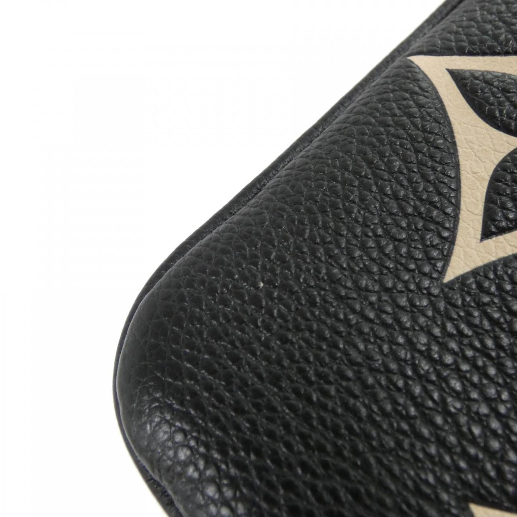 Louis Vuitton Monogram Empreinte Beige Black Leather Pochette Shoulder Bag