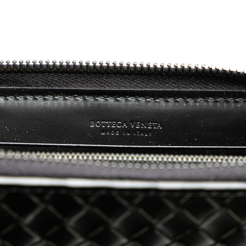Bottega Veneta Black Leather Long Wallet (Bi-Fold)