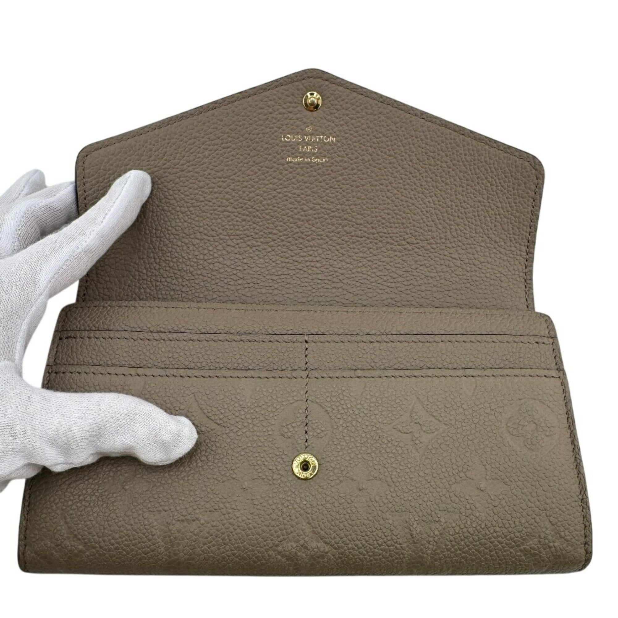 Louis Vuitton Beige Galle Monogram Empreinte Leather Long Wallet