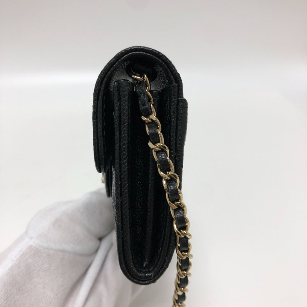 Chanel Matelasse Black Grained Calfskin Shoulder Bag
