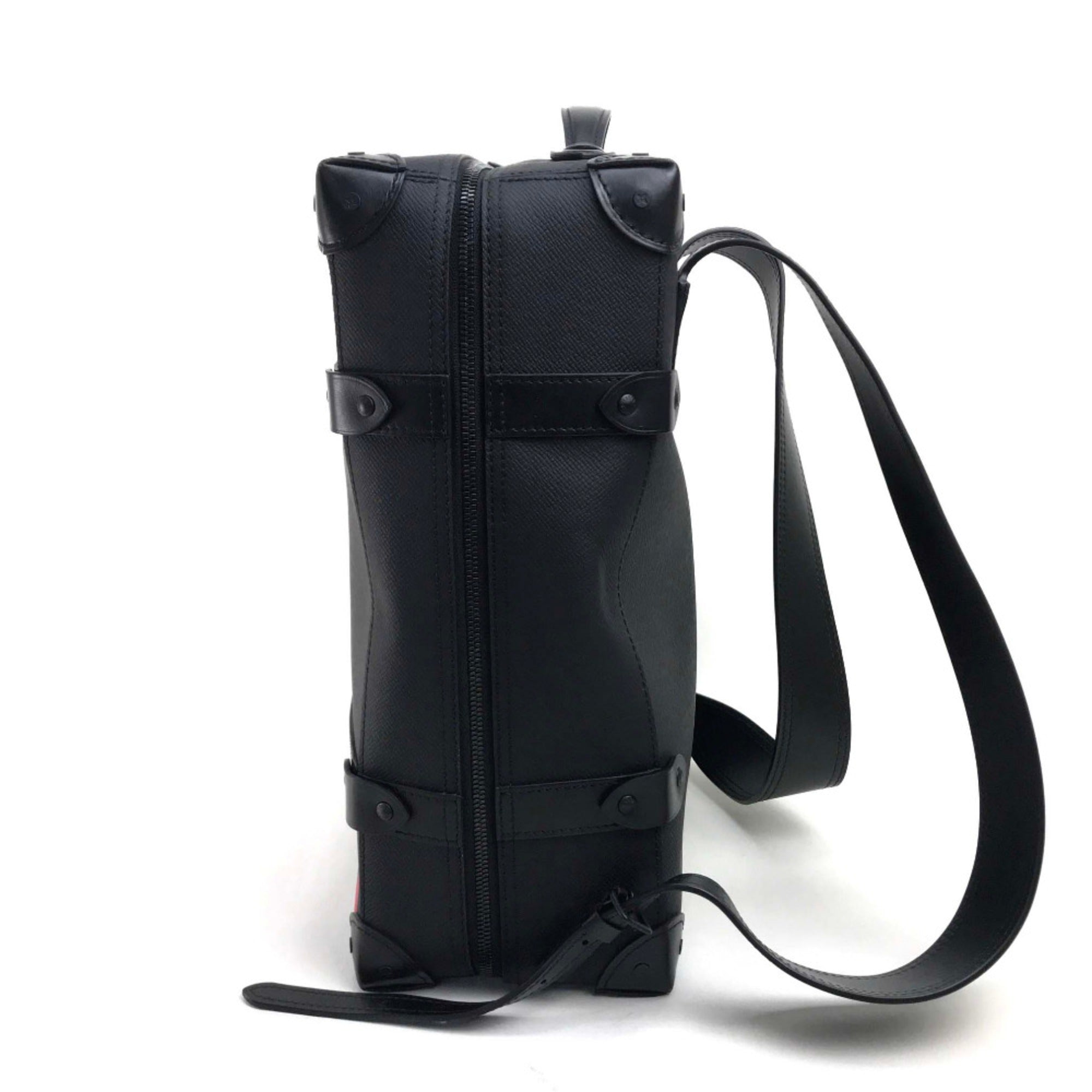 Louis Vuitton Black Leather Backpack