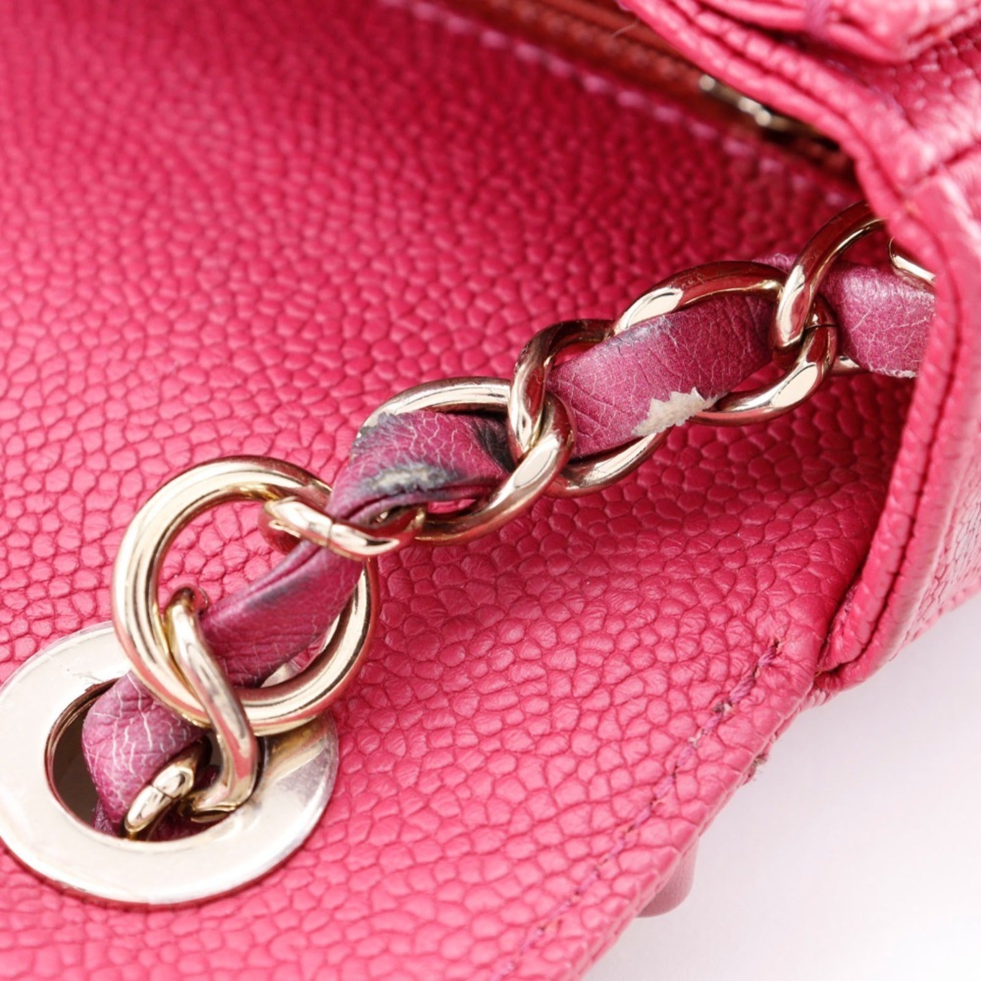 Chanel Pink Caviar Leather Handbag