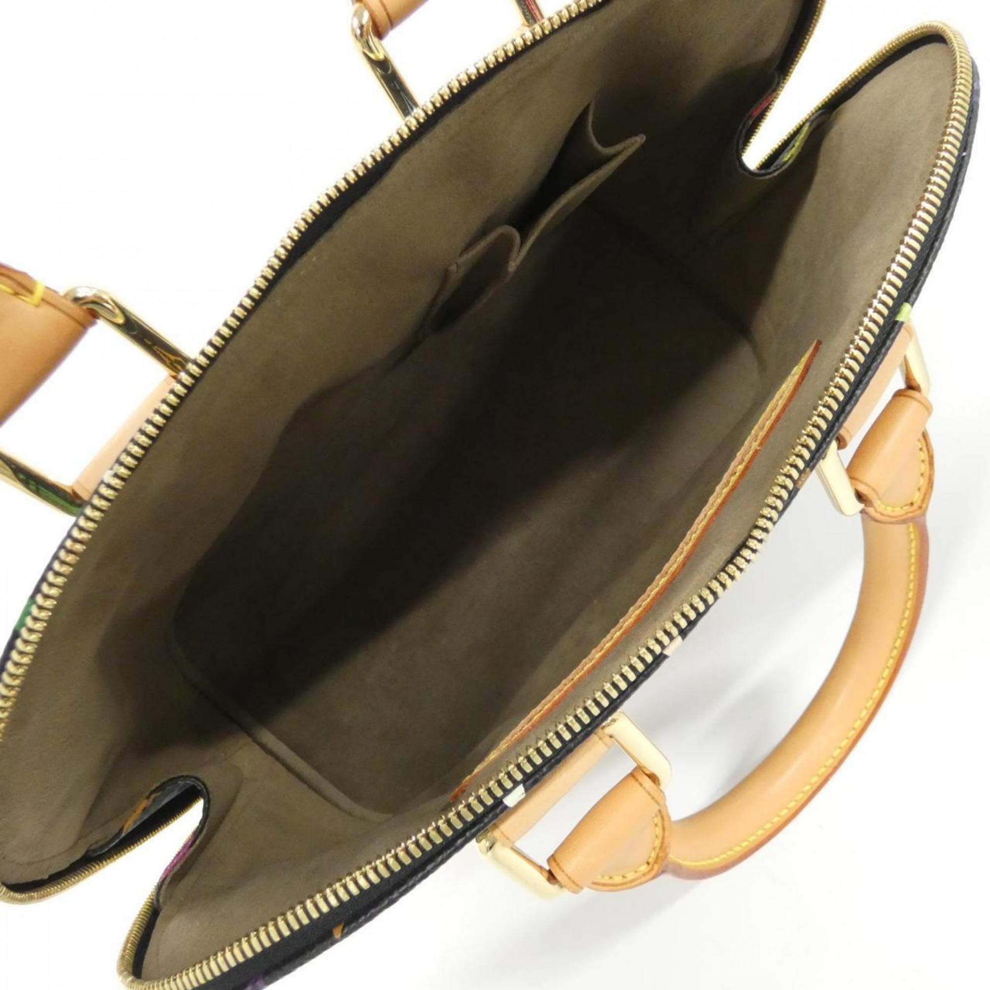 Louis Vuitton Black Multi-Color Coated Canvas Handbag