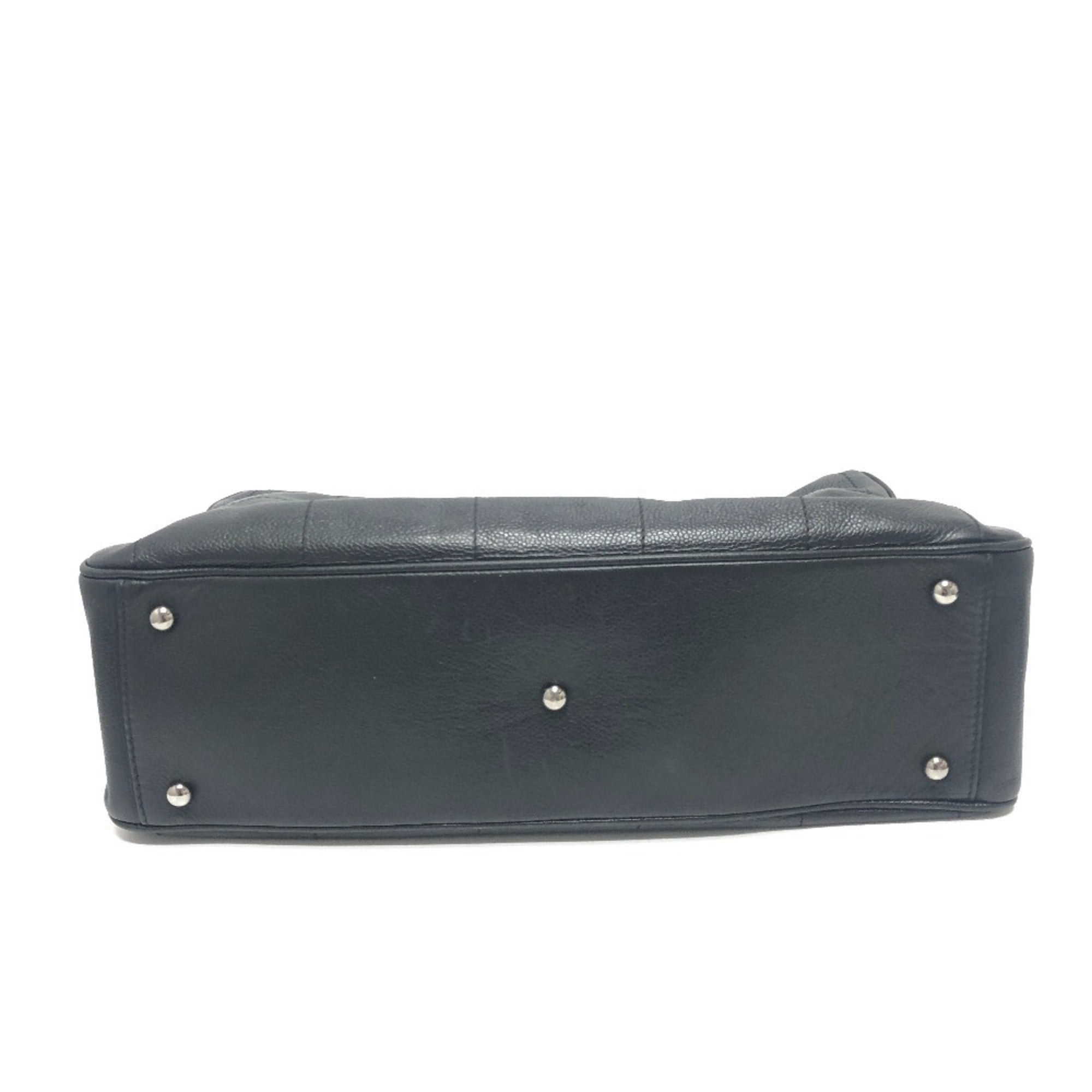Chanel Black Grained Calfskin Boston Bag Handbag