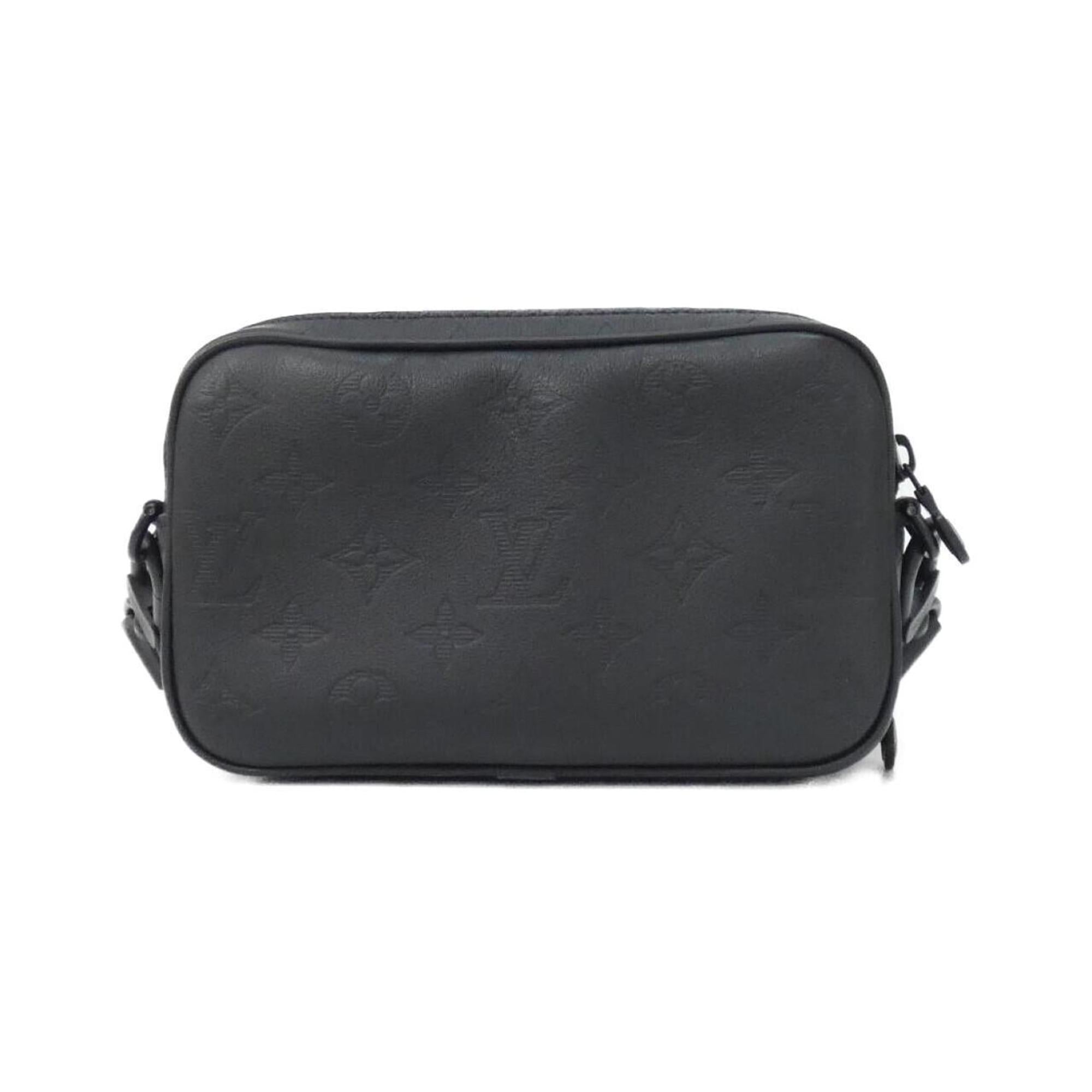 Louis Vuitton Black Leather Shoulder Bag