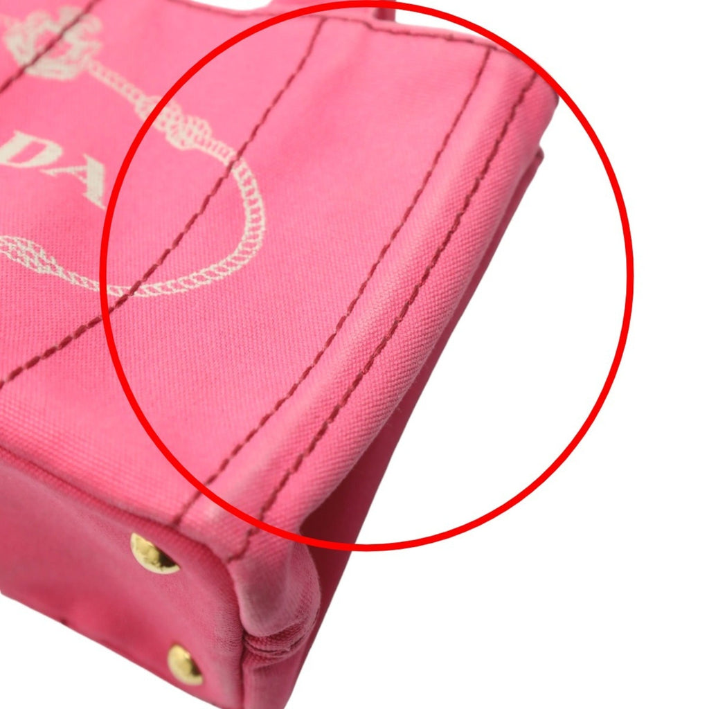 Prada Canapa Pink Cotton Canvas Tote Bag