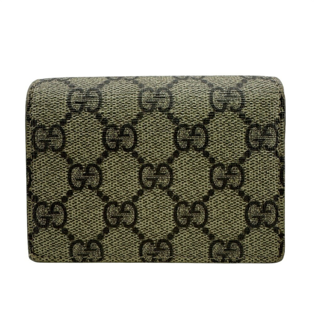 Gucci Gg Supreme Brown Red Color Gg Supreme Wallet (Bi-Fold) (Pre-Owned)