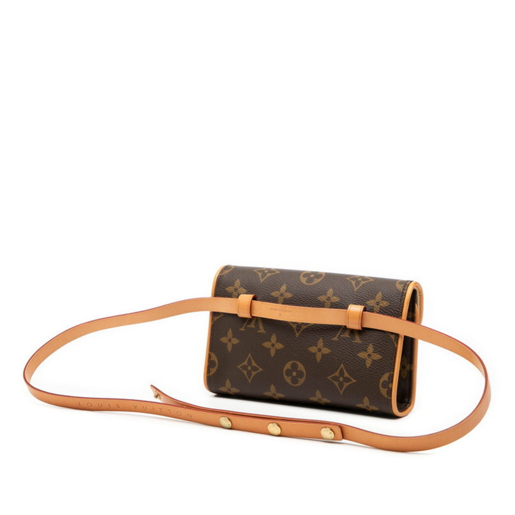 Louis Vuitton Brown Pvc Leather Pochette Sling Bag