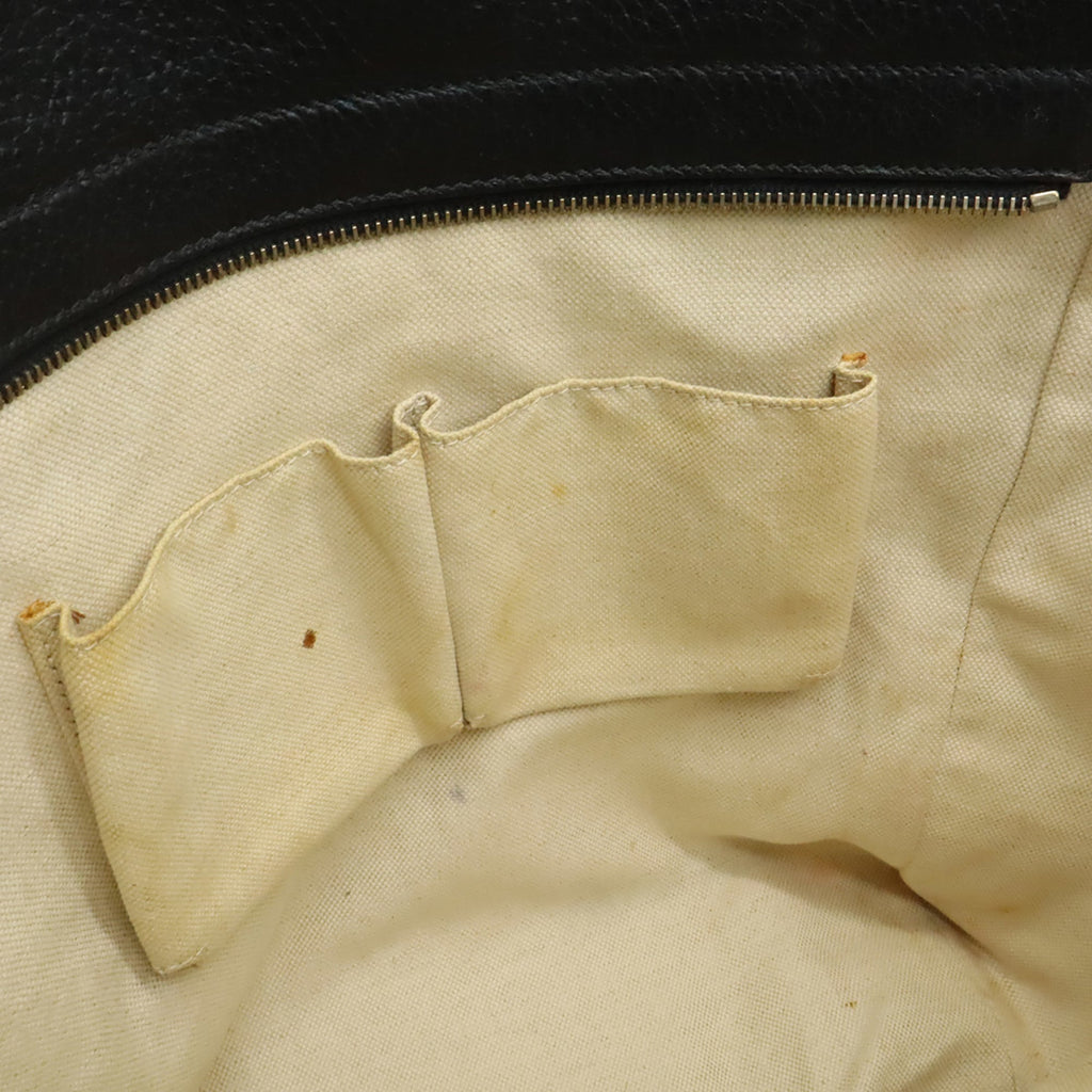 Gucci Black Leather Shoulder Bag Tote Bag (Pre-Owned)