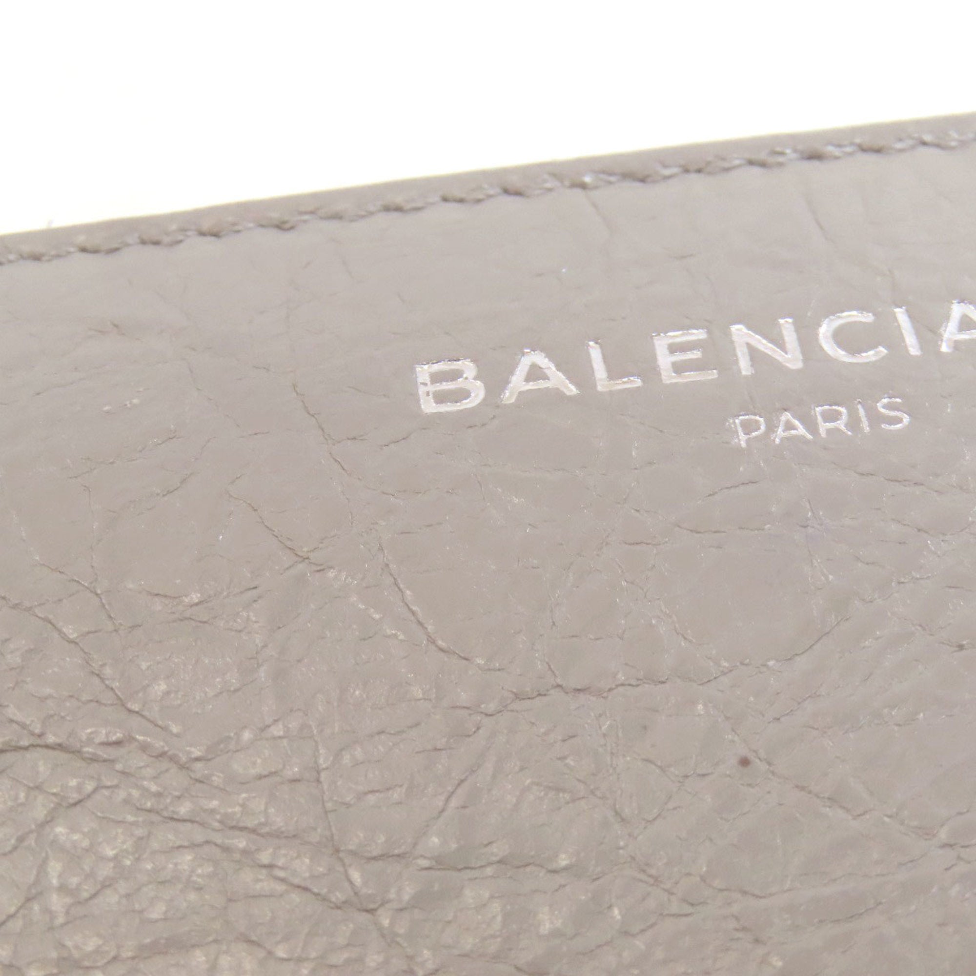 Balenciaga Gray Leather Long Wallet (Bi-Fold)