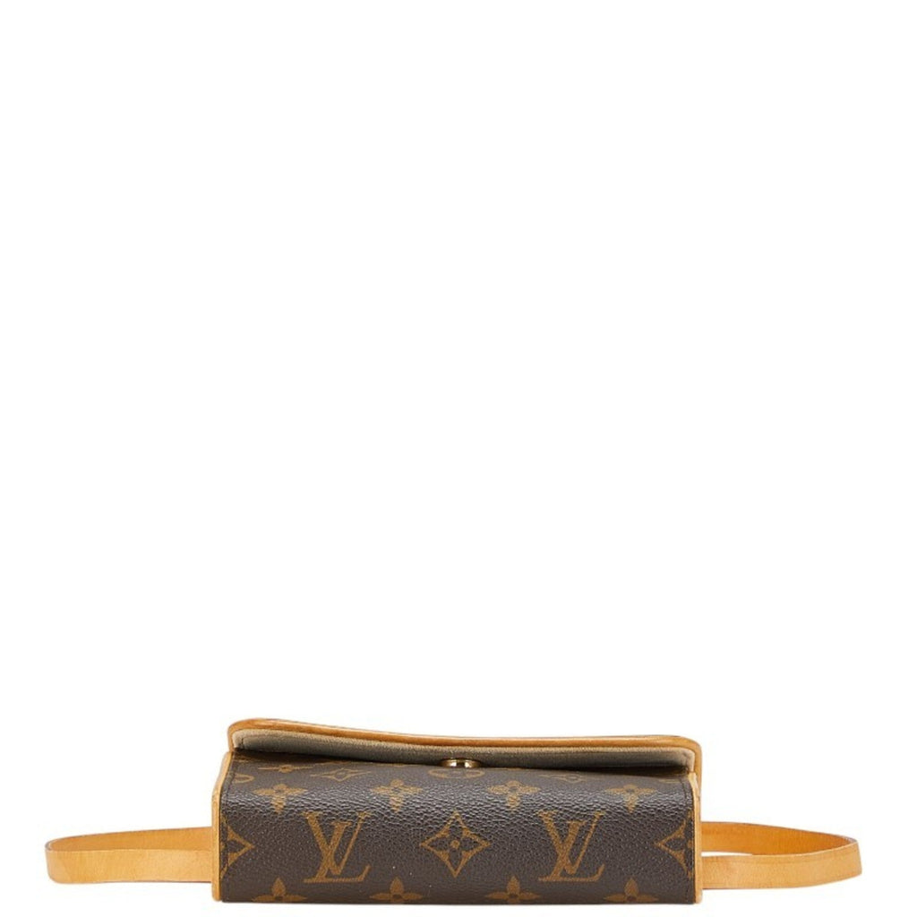 Louis Vuitton Brown Pvc Leather Pochette Sling Bag
