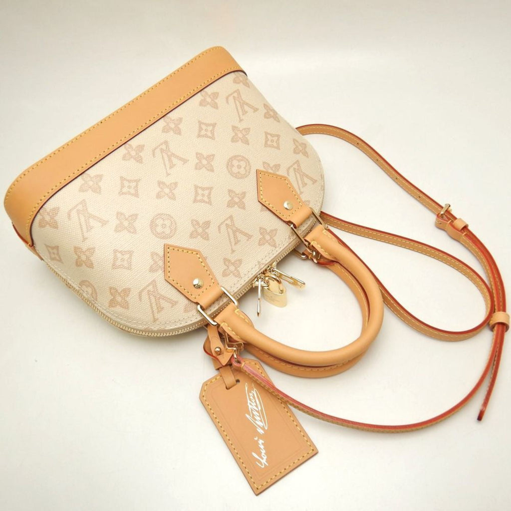 Louis Vuitton Gold Canvas Leather Handbag
